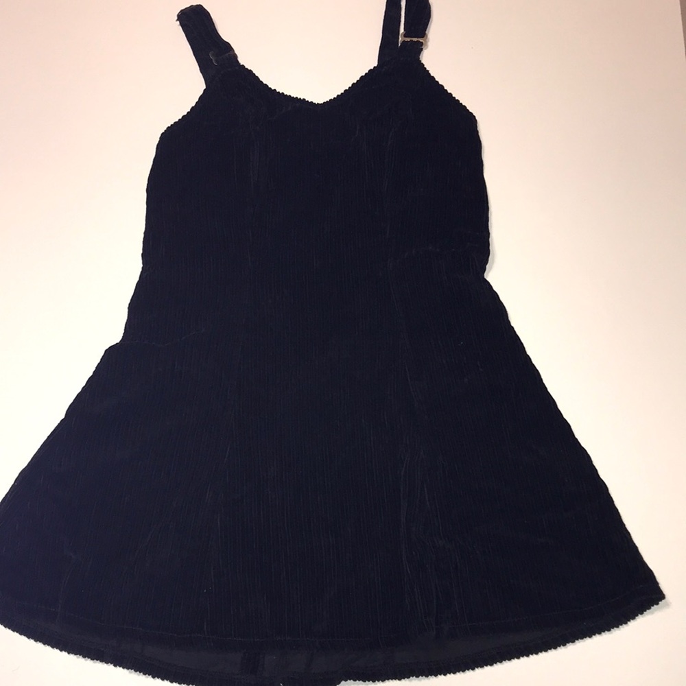 Vintage Jalate Limited Dress Corduroy Black Size 7 Mini